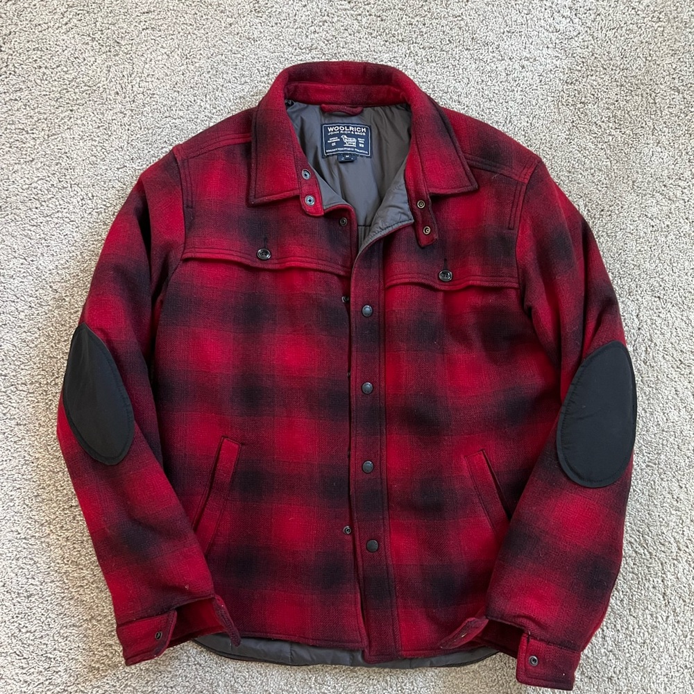 WOOLRICH Wool Quilted Flannel Shacket Jacket